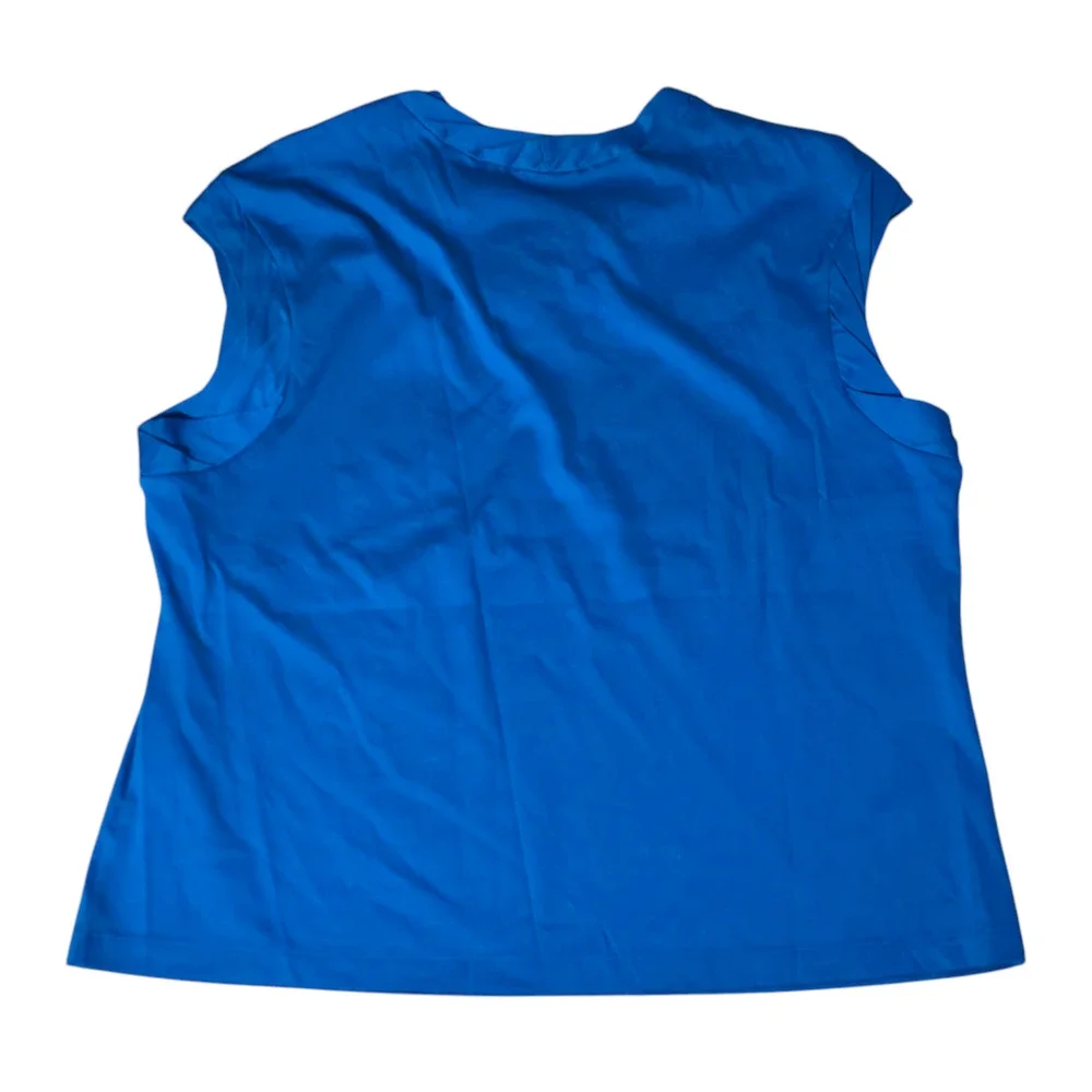 NWT, Tory Burch Twisted Knit Sleeveless Top Teal, Size XXL